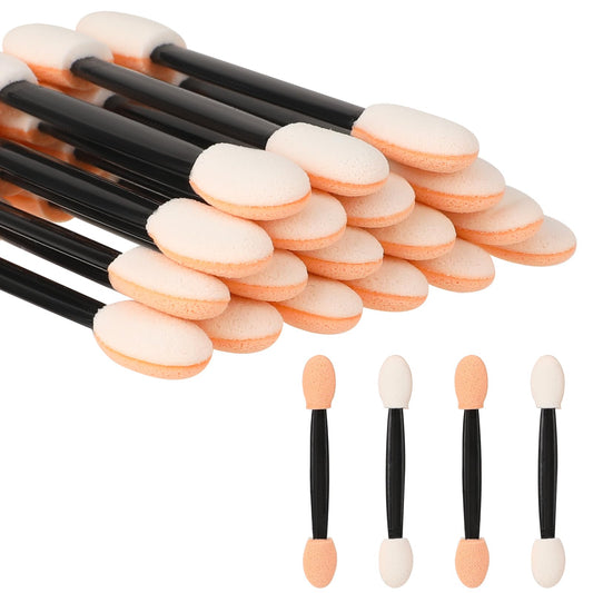 Eyeshadow Applicators, 50Pcs Disposable Dual Sides Eye Shadow, Eye Shadow Brushes Set, Sponge Brush, Black Sponge Brush, Eye Makeup Brushes for Women Girls(Black)