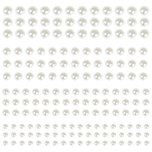 2800 Pcs Pearl Stickers Flat Back Pearl Stickers Self-Adhesive Pearl Sticker for Face Makeup Nail Art DIY Cell Phone Scrapbooking Embellishments(3mm/4mm/5mm/6mm)