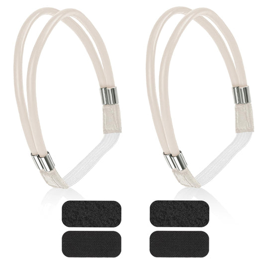 KALIONE Shoe Straps, Detachable Ankle Straps, Elastic Shoe Strap, Adjustable Ankle Straps Replacement for Heels, Dual-Purpose Shoe Belt Band for Women Girls Holding Loose High Heels Slippers, White