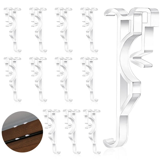12 PCS Hidden Channel Valance Clips 2.5'' Clear Plastic Valance Clips for Window Blinds Retainer Holder Clip for Horizontal Blinds Valance Retainer Holder