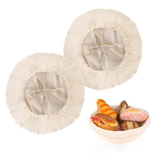 2PCS Bread Banneton Proofing Basket Cloth Liner Sourdough Banneton Proofing Basket Cloth Baking Dough Basket Cover for Baking Supplies, Round 10 in