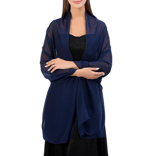 Chiffon Scarves Shawls Wraps Lightweight Long Bridal Elegant Bright Wedding Stole for Summer Women Wedding Evening