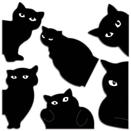 Magnetic Bookmarks, 7 Pieces Cute Black Cat Bookmarks Personalized Corner Book Markers Magnetic Book Page Clips Aesthetic Book Marks for Reading Women,Teachers, Students, Book Lovers