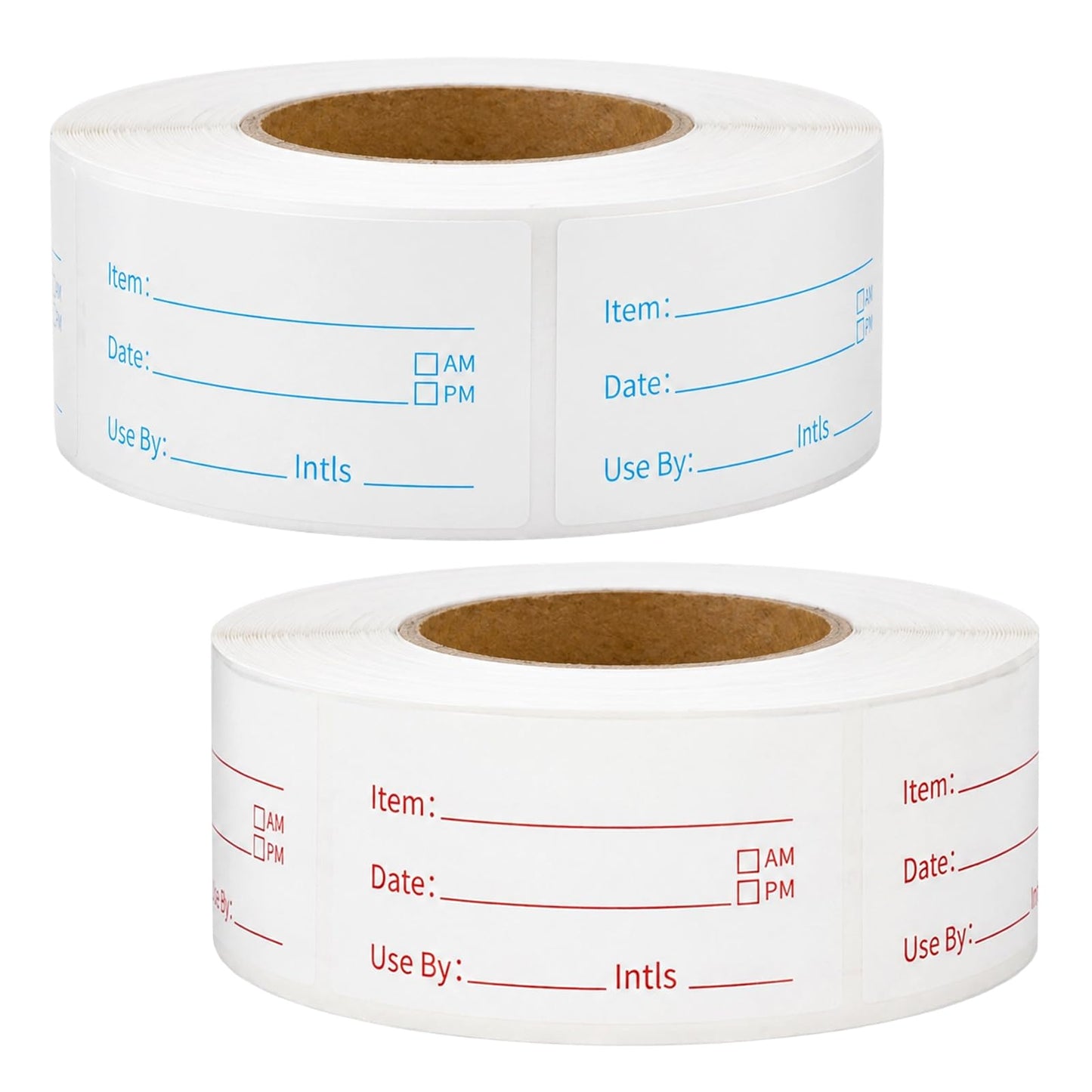 Fyntave 2 Rolls 1000 Pcs Removable Food Labels, 1 x 2 Inch, Easy to Write