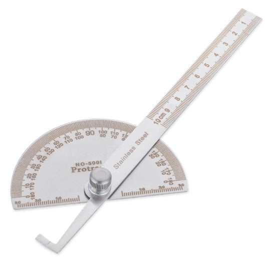 Angle Protractor 180 Degrees Two Arm Ruler Angle Finder Ruler Stainless Steel Protractor Woodworking Ruler Angle Measure Tool Craftsman Measuring Tools 30 cm/ 11.8 Inch