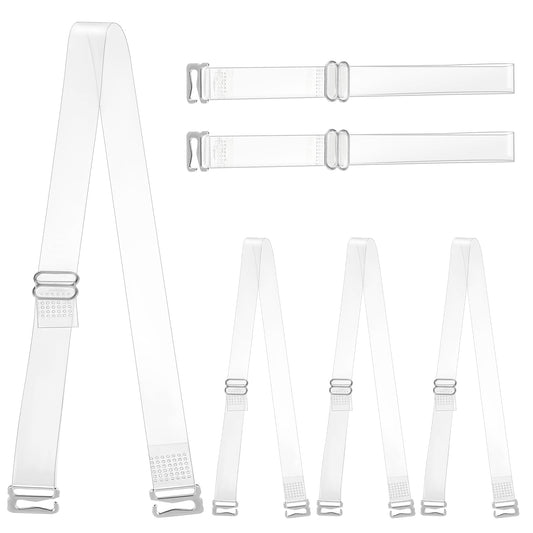 Clear Bra Straps, 3 Pairs Invisible Bra Straps Adjustable Transparent Bra Straps 12 Mm Thin Tpu Straps Elastic Dance Bra Straps Non-slip Bra Shoulder Straps Replacement for Women Girls Strapless Bras