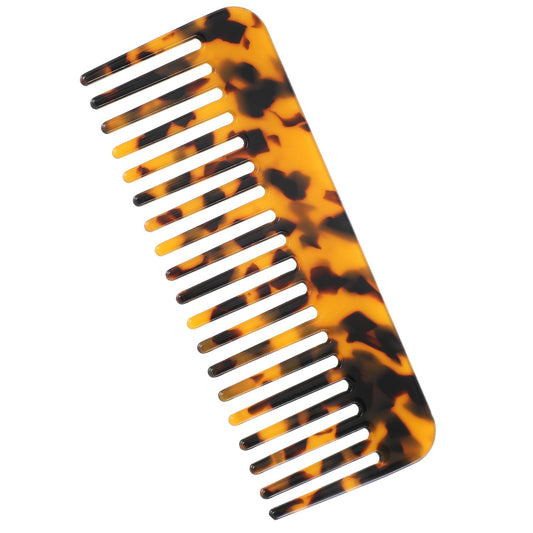 Wide Tooth Comb for Curls Wide Tooth Comb for Women Tortoise Shell Hair Comb Acetate Large Tooth Comb Simple Vintage Anti Static Comb for Wet and Dry Hair Straight Hair Long Hair