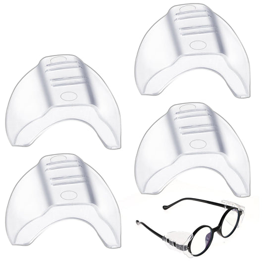 Vin Beauty 2 Pairs Safety Glasses Side Shields, Eye Protection, Flexible Slip On Side Shields, Safety Glasses Over Glasses, Side Shields for Eye Protection Glasses