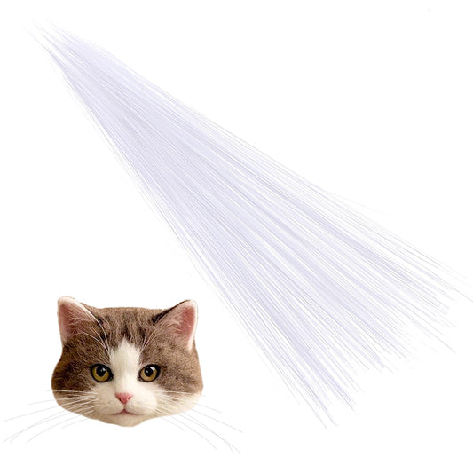 300PCS Simulated Animal Whiskers for Crafts, 3 Inches Craft Animal Whiskers Simulated Cat Whisker Animals Needle Felting Whiskeres Plastic Supplies for Stuffed Whisker Muppet (White)