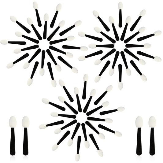 100Pcs Eyeshadow Applicator Brush, Disposable Sponge Eyeshadow Brushes Set, Eye Shadow Brush Pack, Eyeliner Brush,Beauty Tool, Micro Applicator Brushes for Eye Makeup, Nail Art