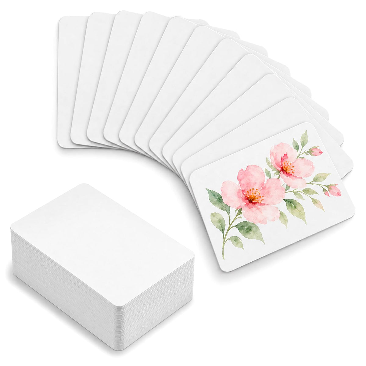 100 Sheets Mini Water Color Paper, 2.5 x 3.5 Inch Mini Watercolor Cards