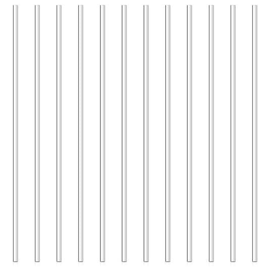 12 Pcs Plastic Rods Acrylic Dowel Rods for DIY Crafts, 0.24" Diameter, 12" Length Round Rods Clear Dowel Rods for Plant Stakes Curtain Pulls Retaining Rods Shower Rods Rolling Pins Clay Projects