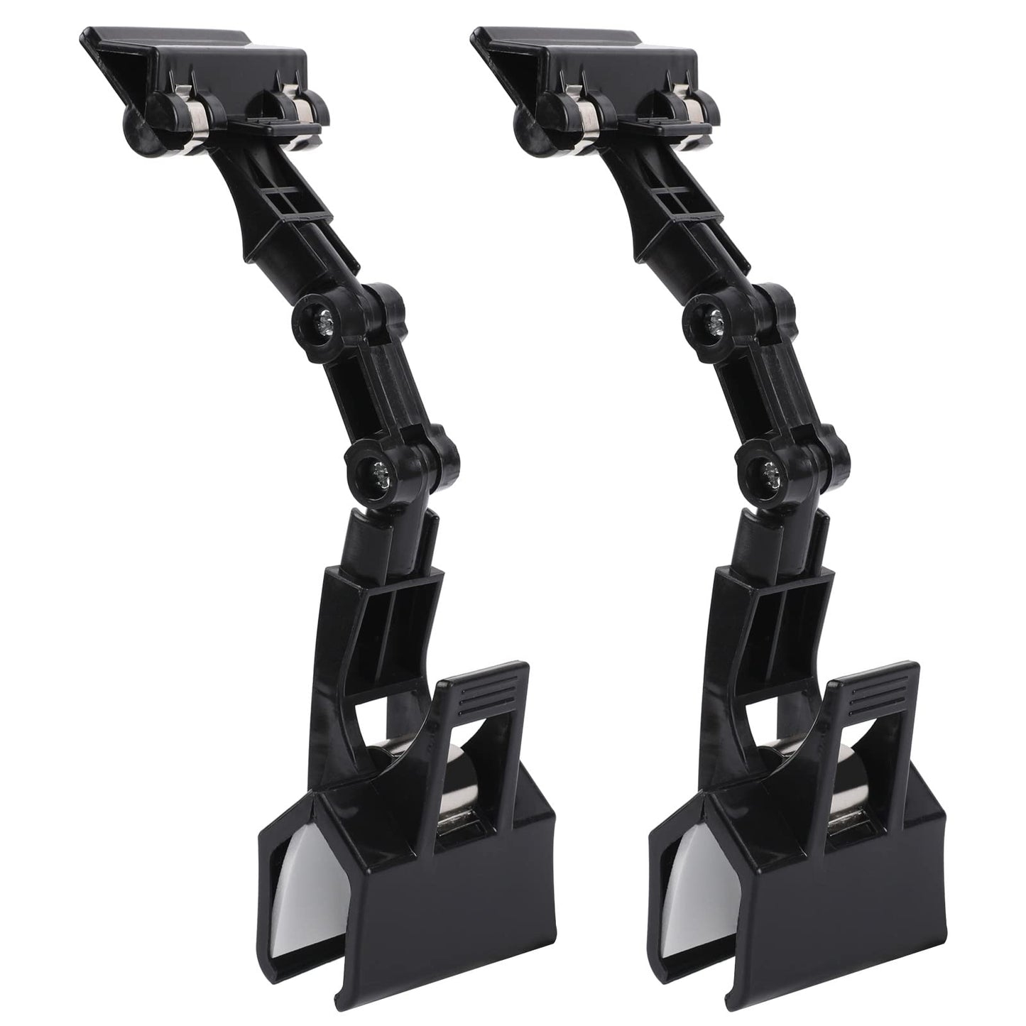 KALIONE Adjustable Document Holder for Typing Flexible Documents Holder Foldable Paper Copy Holder Clip Rotatable Handy Artist Supplies Holder for Computer Monitor Canvas Clamp 2 Pack, Black