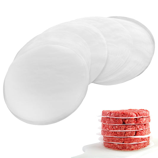 200Pcs Burger Parchment Paper Sheets 6 Inch Round Burger Press Paper Patty Paper, Pre-Cut Baking Paper, Mini Hamburger Press Paper, Non Stick Small Round Parchment Paper for Cake Pan