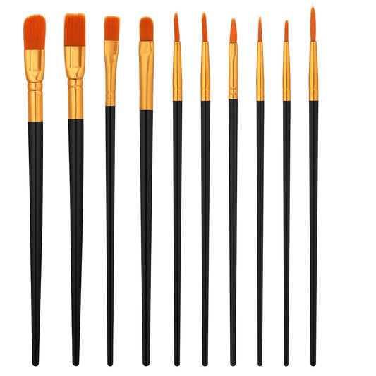 20 Pcs Paint Brushes Set Nylon Hair Painting Brush Oil Watercolor Craft Paint Brushes Artist Craft Brush Supplies for Body Face Rock Canvas