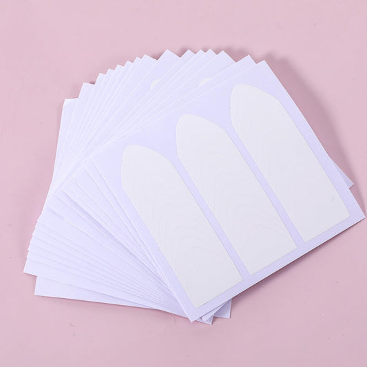 French Manicure Strips Nail Art Stickers French Tip Nail Stickers Self-Adhesive Nails Tips Guides for Women Manicure DIY Decoration Stencil Tools (3 Moon Shape Design,24 Sheets,912 Pieces)