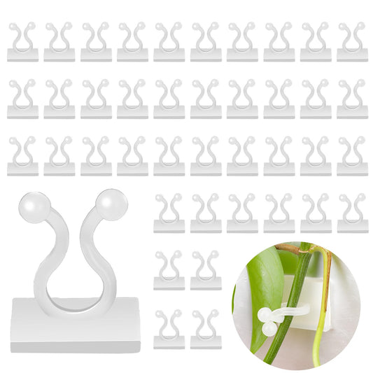 KALIONE 50 pcs Climbing Plant Clips, Vine Plant Climbing Wall Fixer Invisible Plant Climbing Wall Clips Vine Clips Vines Fixture Wall Hook for Gardening Plant Support Fixture