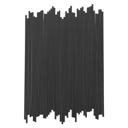 Mozeat Lens 50PCS Reed Diffuser Sticks, Essential Oil Diffuser Replacements Sticks, 7.87 Inch Diffuser Reeds, Black Fibre Reed Diffuser Sticks, Natural Rattan Wood Diffuser Sticks (Black)