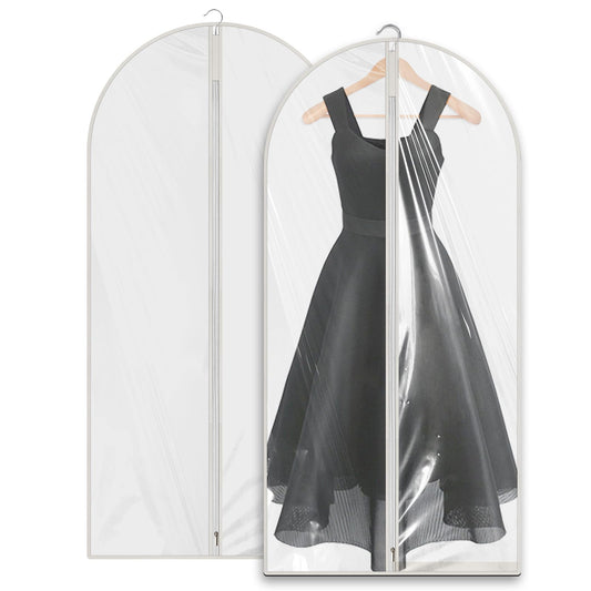 Garment Bags Clothes Protectors for Hanging Clothes Clear PEVA Lightweight Breathable Garment Covers Full Zipper Suit Bags for Closet Storage, Suitable for Shirts, Jackets, Gowns 23.2 × 37.8 Inches