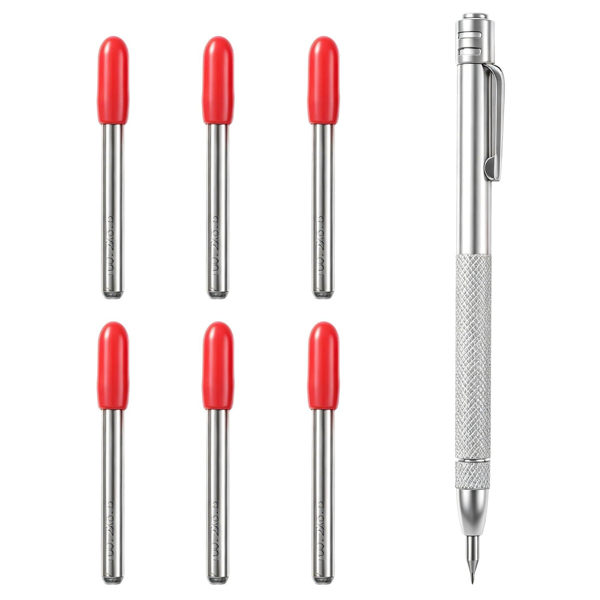 Tungsten Carbide Scriber Set, Metal Scribe Tool with 12 Replacement Tips