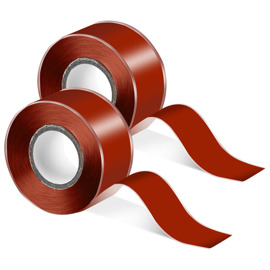 Mozeat Lens 2 Rolls Multi-purpose Repair Sealing Insulation Tape Silicone Waterproof Tape Black Leak Repair Tape Sealing Self Fusing Tapes for Pipe Water Hose Leakage Sealing Repairing, 2.5 X 300cm