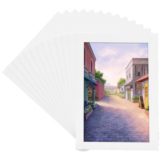 15 Pack White Pre-Cut 5x7 Picture Mat, White Picture Mounts Photo Mounts Frame Mounts for 4x6 Pictures Display Photo Frame Mat for Photos, Prints