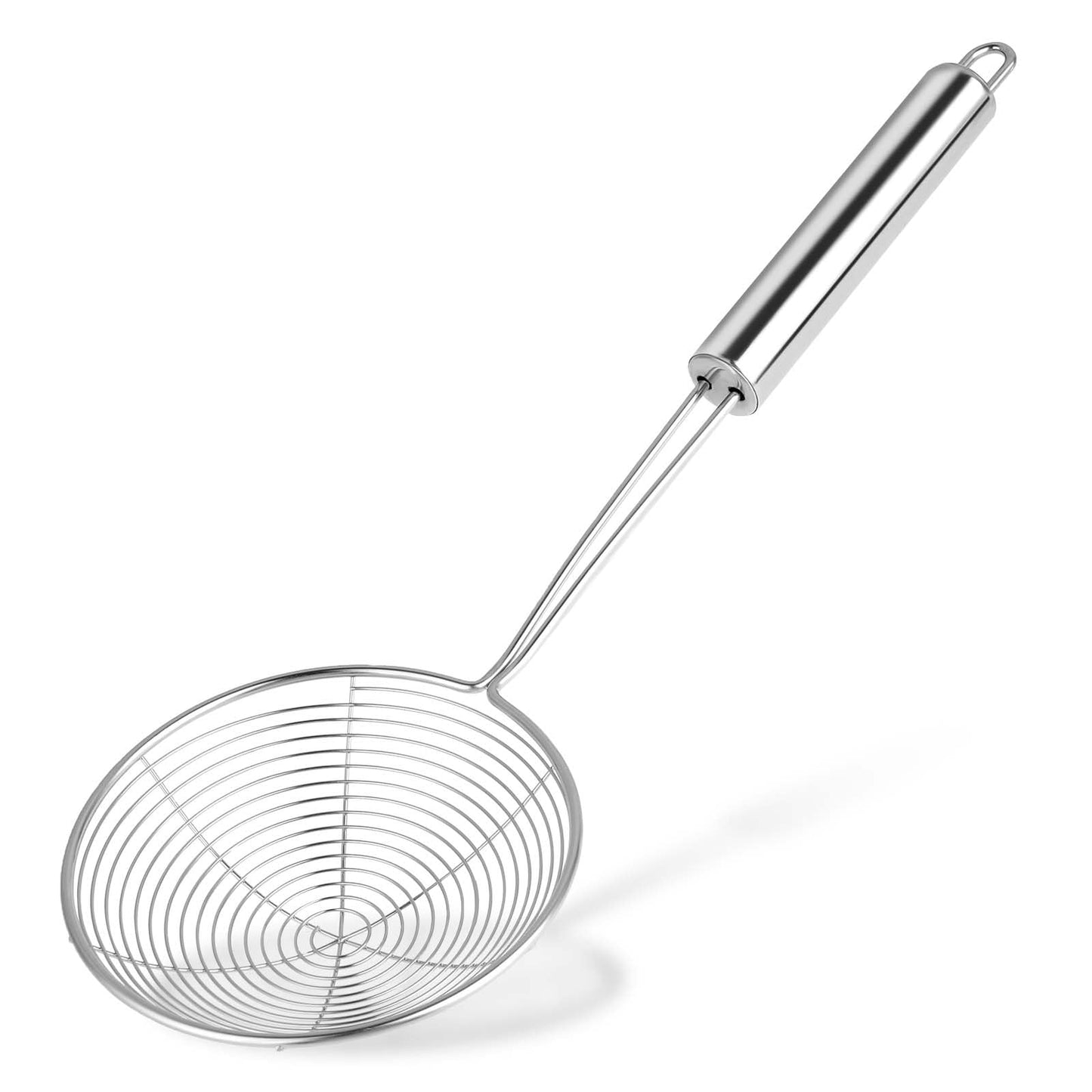 Spider Skimmer Stainless Steel Slotted Spoon Wire Skimmer Ladle Strainer with Handle Cooking Skimmer Pasta Strainer for Pasta, Kitchen Cooking and Roasting Food