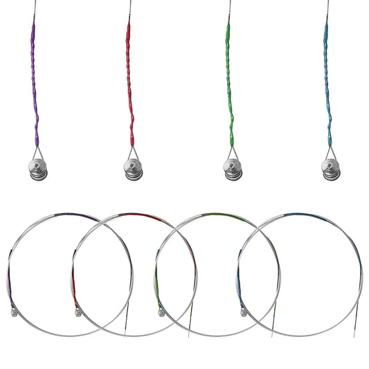 2 Sets Universal Classic Silver String Steel Core Fiddle String 8 Pcs Violin Strings 4/4 Full Set for Instruments Strings(G-D-A-E)