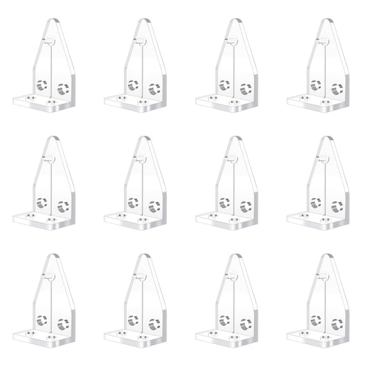 12 Pieces 1 Inch Hold Down Brackets Clear Plastic Blinds Hooks Clear Color Bottom Rail Hold Clips Replacements for Horizontal Blinds and Windows Shades