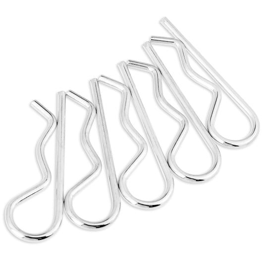 24 Pcs Cotter Pins R Clips Retaining Cotter Pins, Heavy Duty Zinc Plated Cotter Pin Hairpin Assortment Kit Zinc Plated Steel Retaining Hair Pin for Hitch Pin Lock System M3 X 60mm