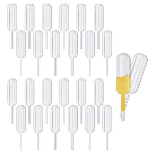 Pipette, 100 Pcs 4ML Plastic Dessert Pipette, Squeeze Liquid Dropper, Mini Pipette Cupcake Pipettes, Pippets Dropper, Small Pipette for Chocolate Essential Oils Cupcakes Acrylic Paints Lab