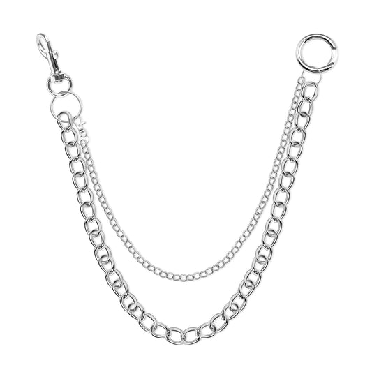 Jean Chain Pants Chain Wallet Chain, Hip Hop Gothic Punk Trousers Chain, Double Layers Belt Chain Trousers Chain for Men Women, Pants Chain Keyring Wallet Chain Hip-hop Chains