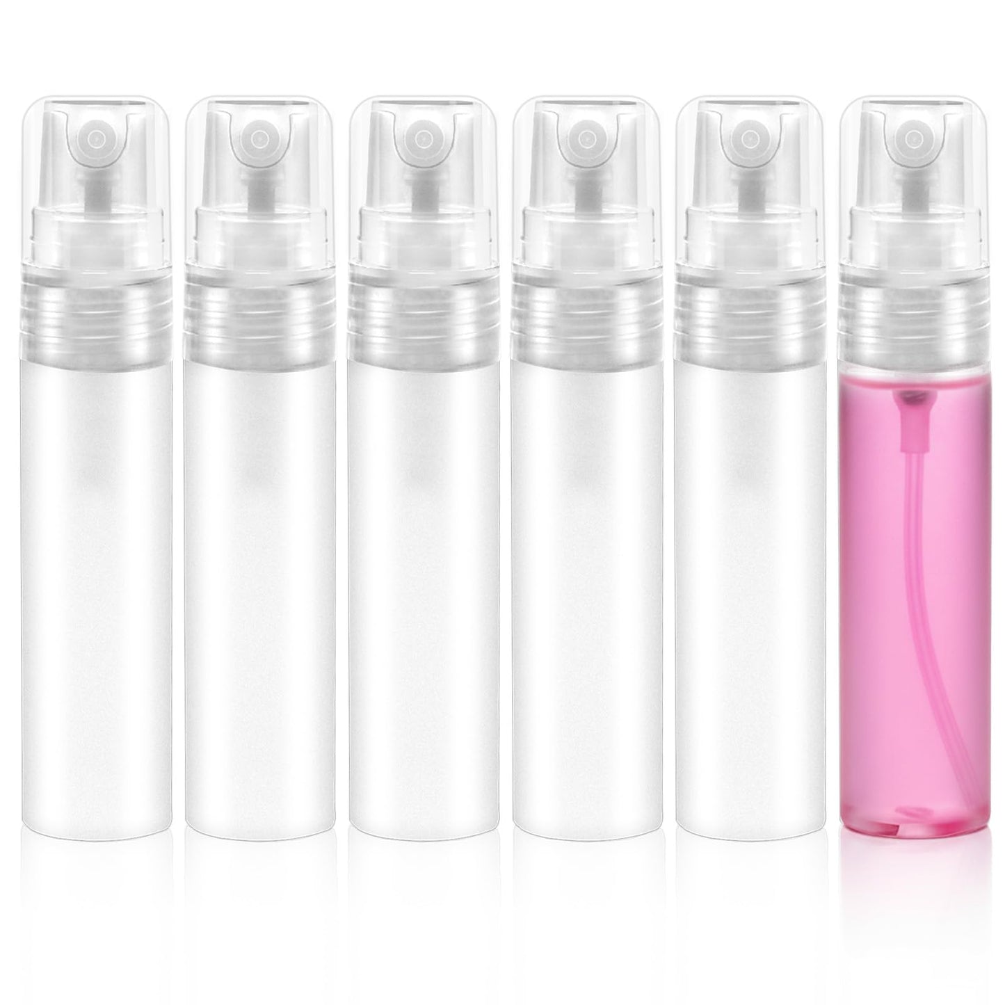 6 Pcs Plastic Spray Bottles for Travel, Leakproof Plastic Fine Mist Sprayers Refillable Mini Sprays Bottle Fine Mists Empty Spray Bottles for Perfume, Essential Oils, Toners, Hair Face Mist (5 ml)