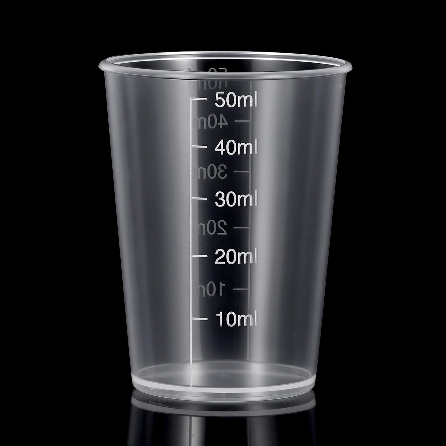 20 PCS 50ml Medicine Measuring Cups Plastic, Mini Clear Liquid Measuring Cups Small Graduated Beakers for Kitchen Lab Measure Tool Cooking Home Crafts, Reusable Accurate Stackable