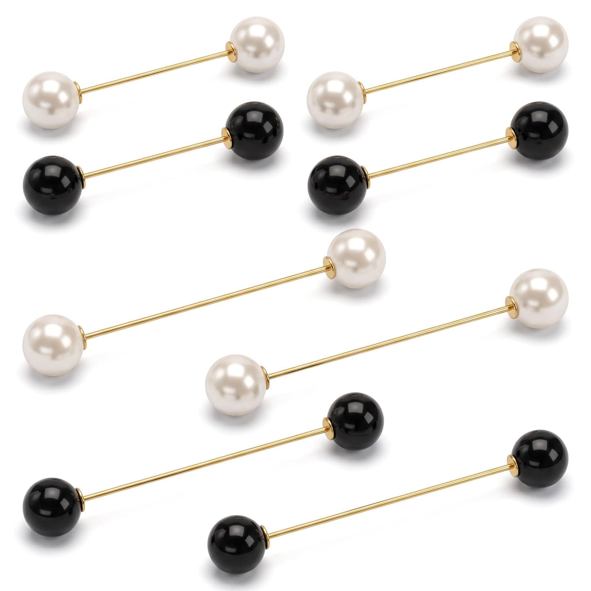 8 Pcs Pearl Brooch Pins for Women Decorative Safety Pins for Clothing