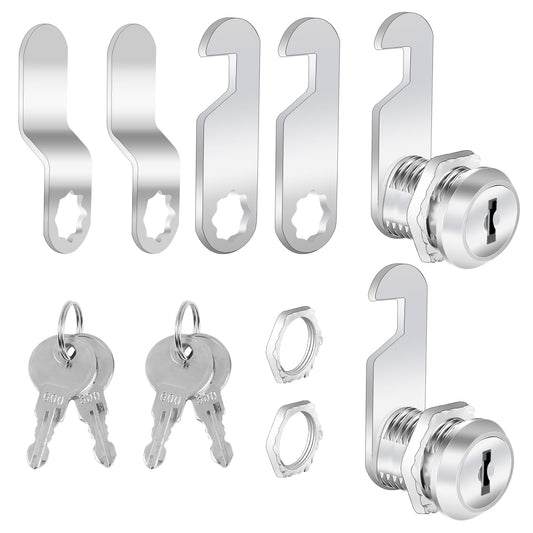 2 Pack Cabinet Locks with Keys 30mm Mailbox Locks Cabinet Cam Lock with Key Alike, Furniture Locker Locks Security Drawer Locks for Mailbox Drawer Cupboard Cabinet Furniture Door Post Box Locks