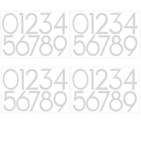 40Pcs Reflective Mailbox Numbers Stickers, Self Adhesive Mailbox Numbers for Outside, 0-9 Waterproof Vinyl Reflective Stickers, Self Adhesive White Number for House Address Sign Window(3 Inch-White)