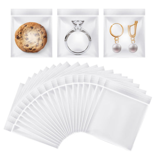 200pcs 4 Mil Mini Plastic Bags Small Clear Plastic Bag Sealable 2.5×3.5cm Little Seal Bag Mini Resealable Zipper Storage Bags for Jewelry, Snack, Beads, Bolts