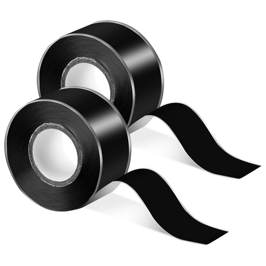 2 Rolls Self Fusing Silicone Tape Hose Pipe Repair Tape Waterproof Repair Sealing Tape Multi-Purpose Amalgamation Rubber Tape for Pipe Plumbing Repair Electrical Wire Wrap Water Hose Leak, 25mm