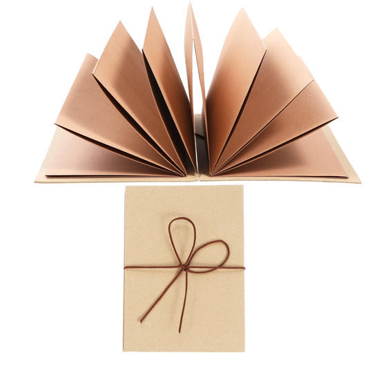 Accordion Scrapbook, 8 x 6 Inches Scrapbook Album Stretchable Folding Photo Album Hardcover Kraft Paper Photo Albums for Wedding Anniversary Valentines Day Photo Collection DIY