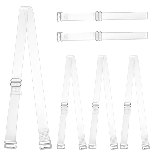 Clear Bra Straps, 3 Pairs Invisible Bra Straps Adjustable Transparent Bra Straps 10 Mm Thin Tpu Straps Elastic Dance Bra Straps Non-slip Bra Shoulder Straps Replacement for Women Girls Strapless Bras
