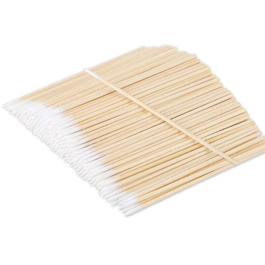 1000 Pack Cotton Tipped Applicator 4 Inch Pointed Tip Cotton Swabs Microblading Cotton Swabs Eyebrow Makeup Supplies for Makeup Cleaning Craft