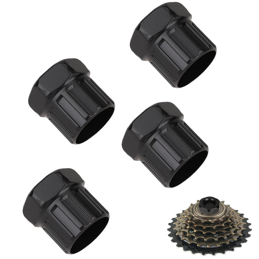Mozeat Lens 4Pcs Cassette Removal Tool Bike Bicycle Bottom Bracket Removal Sleeve Tool with Standard 20-Tooth Cartridge Type Bike Cassette Lockring Tool Bike Shop Tools for Repairing Bikes
