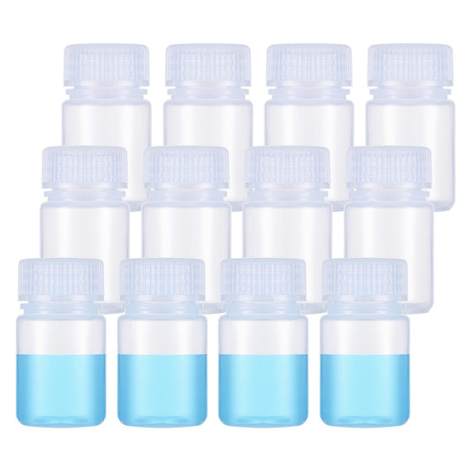 12 PCS Plastic Bottles with Caps, 30ml Sample Bottles Clear Small Liquid Containers Sealed Leak-Proof Multipurpose Pp Sample Containers Small Bottle for Liquids Laboratory Travel Storage at Home