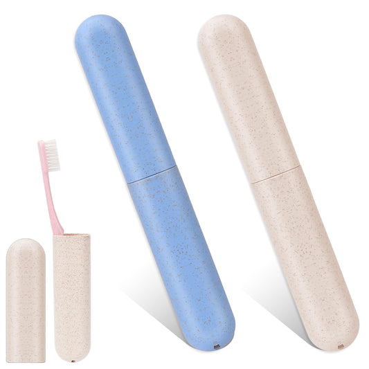 2 Pcs Toothbrush Storage Case Plastic Toothbrush Case Portable Toothbrush Holder Travel Toothbrush Cover Toothbrush Container for Home Outdoor Camping Hiking Business Trip