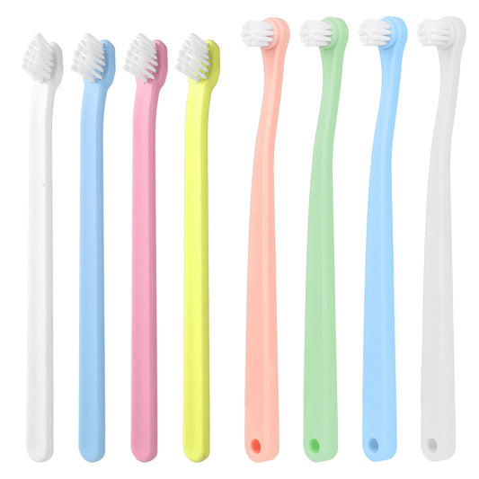 8pcs Puppy Toothbrushes for Small Dog, 2 Styles Soft Bristle Small Cat Toothbrush Micro Head Kitten Teeth Cleaning Brush Pet Dental Care Toothbrush for Puppy Small Dog and Cat