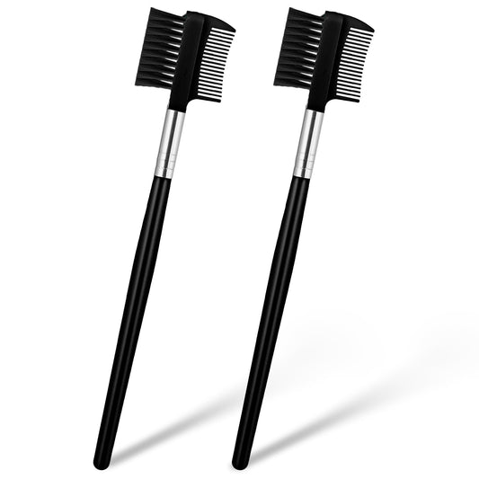 2Pcs Eyebrow Brush Double-Sided Eyebrow Brush, Eyelash Comb, Brush Brow Comb, Eyelash Comb Separator, Makeup Eye Brow Brush, Eyebrow Makeup Brush Wands Eyebrow Lash Separator Tool Makeup Tool