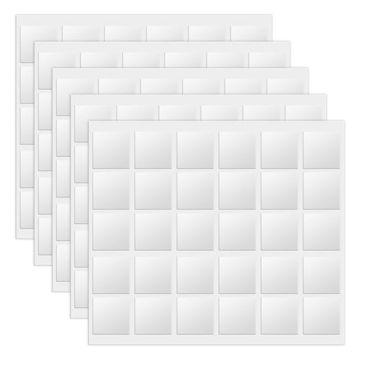 Pack of 150 Adhesive Dots Double-Sided Square, 25 mm Museum Gel Adhesive Pads, Extra Strong, No Traces Photo Adhesive, Self-Adhesive Waterproof Adhesive Clay Tape for Balloon, Festival Decoration,