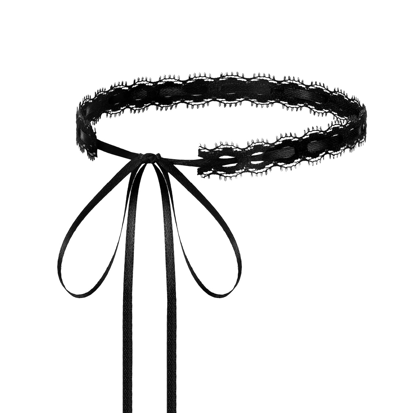 Vintage Hollow Lace Choker Necklace, 2 PCS Black Tulle Lace Necklaces
