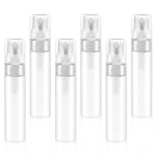 KALIONE 6 Pcs 5ml Travel Spray Bottle Refillable Plastic Perfume Atomizers Mini Spray Bottle Clear Travel Atomizer Empty Spray Bottles for Hair Face Plant